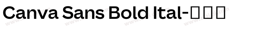 Canva Sans Bold Ital字体转换